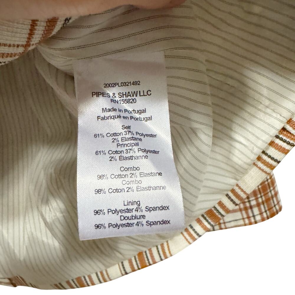 Veronica Beard Miller Dickey Plaid Blazer Jacket Brown Orange White Size 8 - Picture 4 of 6